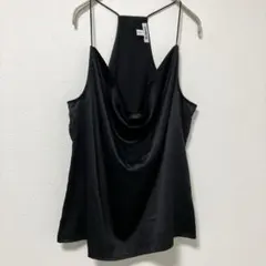 エクスプレス 無地 キャミソール カウルネック M 黒 シンプル セクシー