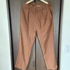 UNIQLO U ワイドフィットタックジャージーパンツ ブラウン 79cm