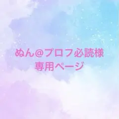 ぬん@プロフ必読様専用ページ