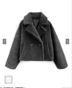 グレイル　ショート丈ボアジャケット　fo2039 チャコール　タグ付き