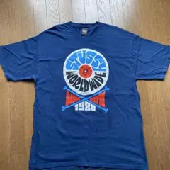 STÜSSY XL Tシャツ ネイビー グラフィックプリント