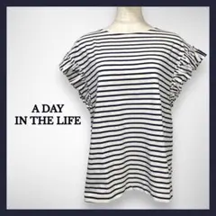 A DAY IN THE LIFE 定価¥4950 カットソー フリル ボーダー