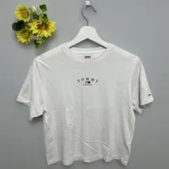 【TOMMY JEANS】Tシャツ　半袖　薄手　ホワイト　白　シンプル