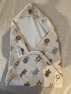 ジェラピケ　フード付きおくるみ