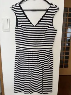 ZARA BASIC ノースリーブストライプワンピース