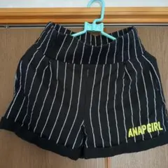 値下げ★ANAPGIRL 黒白ストライプ ハーフパンツ