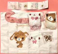 シュガバニ めじるしアクセサリー　ポーチ トート　しろうさ くろうさ