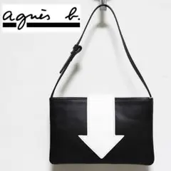 《アニエスベー》新品 矢印モチーフ オールレザーハンドバッグ ショルダーバッグ