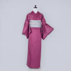 夏着物 洗える着物 絽 色無地 かおん 朝蘇芳色 未使用 トールサイズ