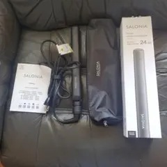 SALONIA ヘアストレートナー ブラック 24mm