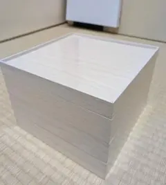 シンプル木製3層重箱 約15cm