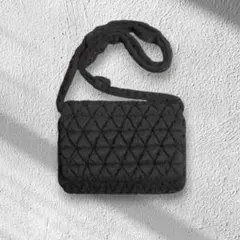 ザラ ショルダーバッグ キルティング ブラック ZARA