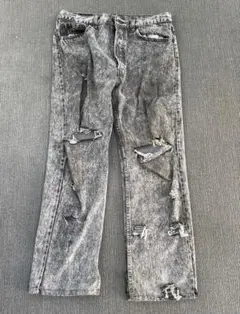リーバイス　デニム　ダメージ加工 w34 L30 グレー