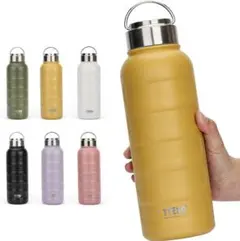 【大人気】TYESO 真空断熱 ステンレスボトル 1000ml（イエロー）のサムネイル