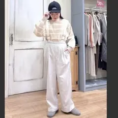 ★studio clip★サスペンダー付きワイドパンツ◎Lサイズ