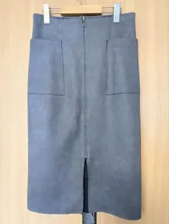 12Twelve Agenda フェイクスエード両ポケタイトスカート ブルー M