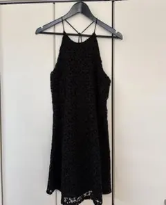 ZARA BASIC ブラックレースキャミワンピース