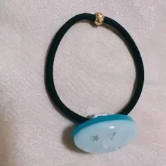 青色星型ヘアゴム