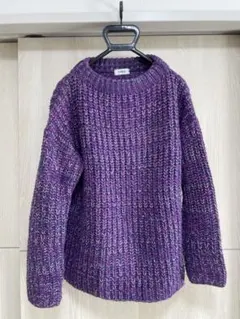 EVRIS 紫色 長袖ニットセーター