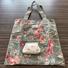 ★キャス・キッドソン★キャンバスフラワーTOTE★フラワーコインケース★セット
