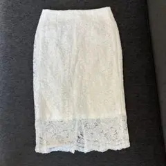 GU ホワイト レース タイトスカート Sサイズ