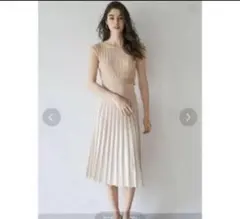 ラグナムーン　ノースリーブ ニットワンピース