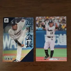 プロ野球チップス 2024 第2弾 東京ヤクルトスワローズ 青木宣親、清水昇選手