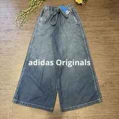 新品 adidas Originals デニムワイドパンツ M サイドラインのサムネイル