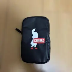 CHUMS 黒ナイロンポーチ