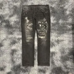 Ralph Lauren Destroy Black Denim y2kのサムネイル