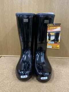 新品未使用　ミツウマ エース軽半長II型プレス底MU　防寒長靴 25.0cm 黒のサムネイル