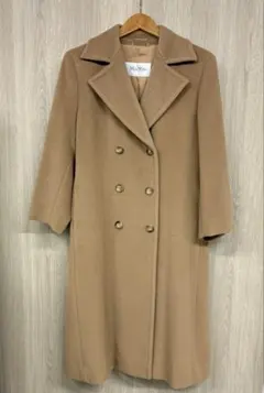 マックスマーラ カシミアウール　ダブルブレストコート　キャメルベージュ