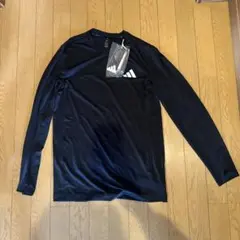 adidas ブラック 長袖 トレーニングシャツ S