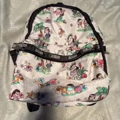 新品LeSportsac フラガール柄リュックサックポシェット付40x33x19のサムネイル