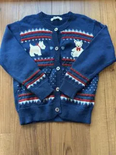 カーディガン ネイビー