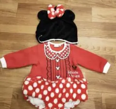 ミニーマウス 赤いロンパース 80cm