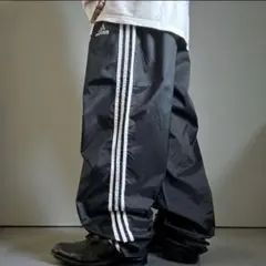 極太90s美品 old adidas バギーナイロントラックパンツ USA規格