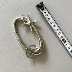 星 シルバー カラビナ キーホルダー ステンレス アメカジ　シンプル y2k