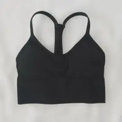 カップ付きブラトップ　スポーツブラ　ヨガブラ Sサイズ　ブラック