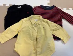 Ralph Lauren・POLO Baby、シャツ・ロンT・ベスト3点セット