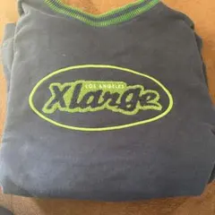XLARGE ネイビー/グリーン トレーナー