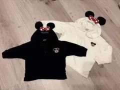 ミニー　耳付きトレーナー 80 100 姉妹コーデ　リンク　futafuta