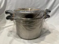 新品・未使用　柳宗理　ステンレス製パスタパン 中かごつき 22cm