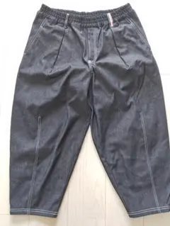 デニム ワイドパンツ ゴムウエスト