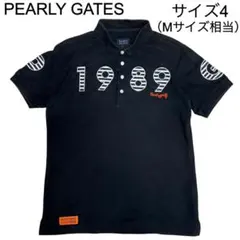 PEARLY GATES パーリーゲイツ 1989ロゴ ポロシャツ ブラックのサムネイル