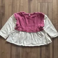 ピンク/ホワイト チュニック 90