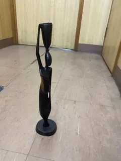 在名 作家もの 抽象彫刻 アブストラクト ウッド スカルプチャー ①