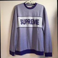 Supreme Tonal Stripe Logo Crewneck 紫 Mのサムネイル