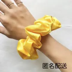 お得2個セット【推し活カラー黄色】目立つ大きめシュシュ ライブ・イベントに