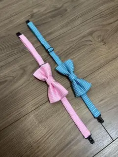 水玉模様の蝶ネクタイ2個セット